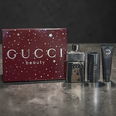 Gucci Guilty Pour Homme Gift Set 3-PC Eau de Toilette 90ml NEW | eBay