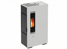 Stufa a Pellet Ventilata Slim 5,5 kW Serbatoio 10 Kg Bianco Slim 5 Queen