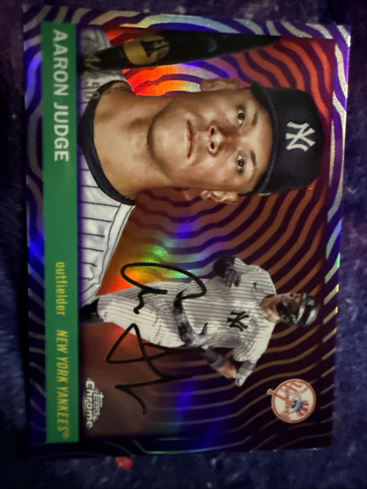 2025 Topps Chrome Platinum Aaron Judge Purple Vibrations Refractor /250 Yankees