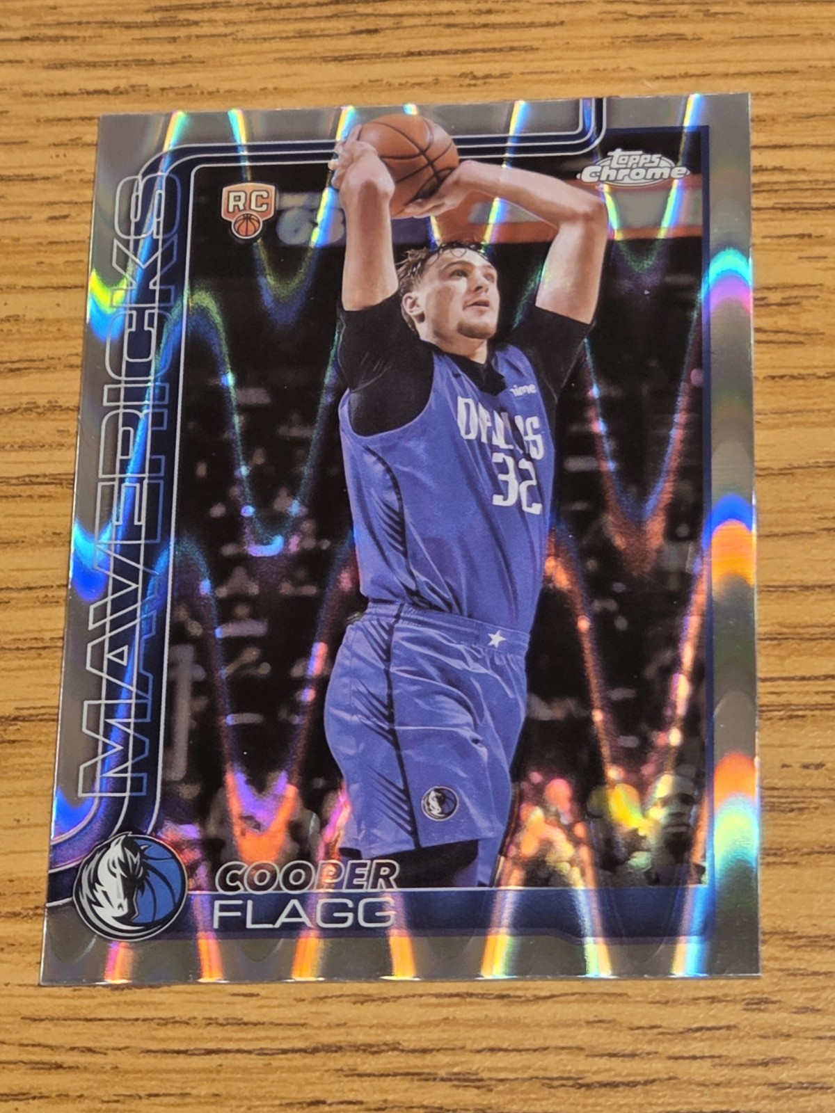 2025-26 Topps Chrome Basketball Cooper Flagg Raywave Refractor RC #251 Mavericks