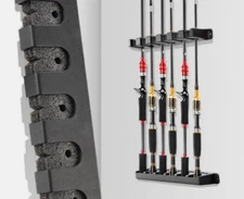 Fishing Rod Rack Vertical Holder Wall Mount Storage Horizontal Stand Boat Pole#+