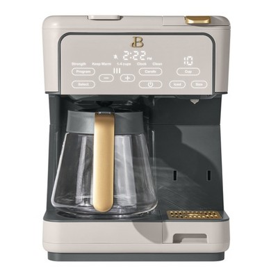 Beautiful Multi-Brew 12-Cup Programmable Drip & Single-Serve Coffee Maker,