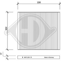 DCI0134 Filter, Innenraumluft FüR KIA Carens III GroßRaumlimousine (Un)