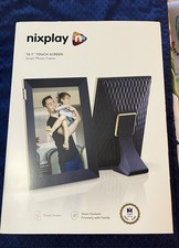 Nice Nixplay 10.1" Touch Screen SMART PHOTO FRAME Blue Gold Wi-Fi HD