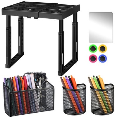 9 Pieces Locker Shelf Organizer and Accessories Kit Stackable Locker Tools In...