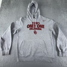 Vintage Nike Oklahoma Sooners Hoodie Mens Small Gray Swoosh Y2K