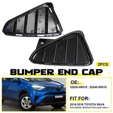 Front Left & Right Bumper Fog Lamp Opening Hole Cover For 2016-2018 Toyota RAV4