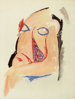 Pablo Picasso - Studie für Les Demoiselles d'Avignon Kopf der jungen Frau Squa