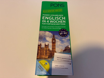 PONS Power-Vokabelbox Englisch Fortgeschrittene B1 B2 sehr guter Zustand