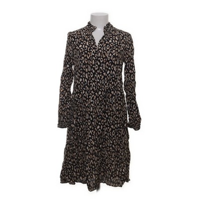 KappAhl, Kleid, Größe: 38, Schwarz/Beige/Mehrfarbig, Viskose, Leopard #gnS