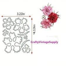 Carnation flower layering metal cutting dies cut machine cutter die
