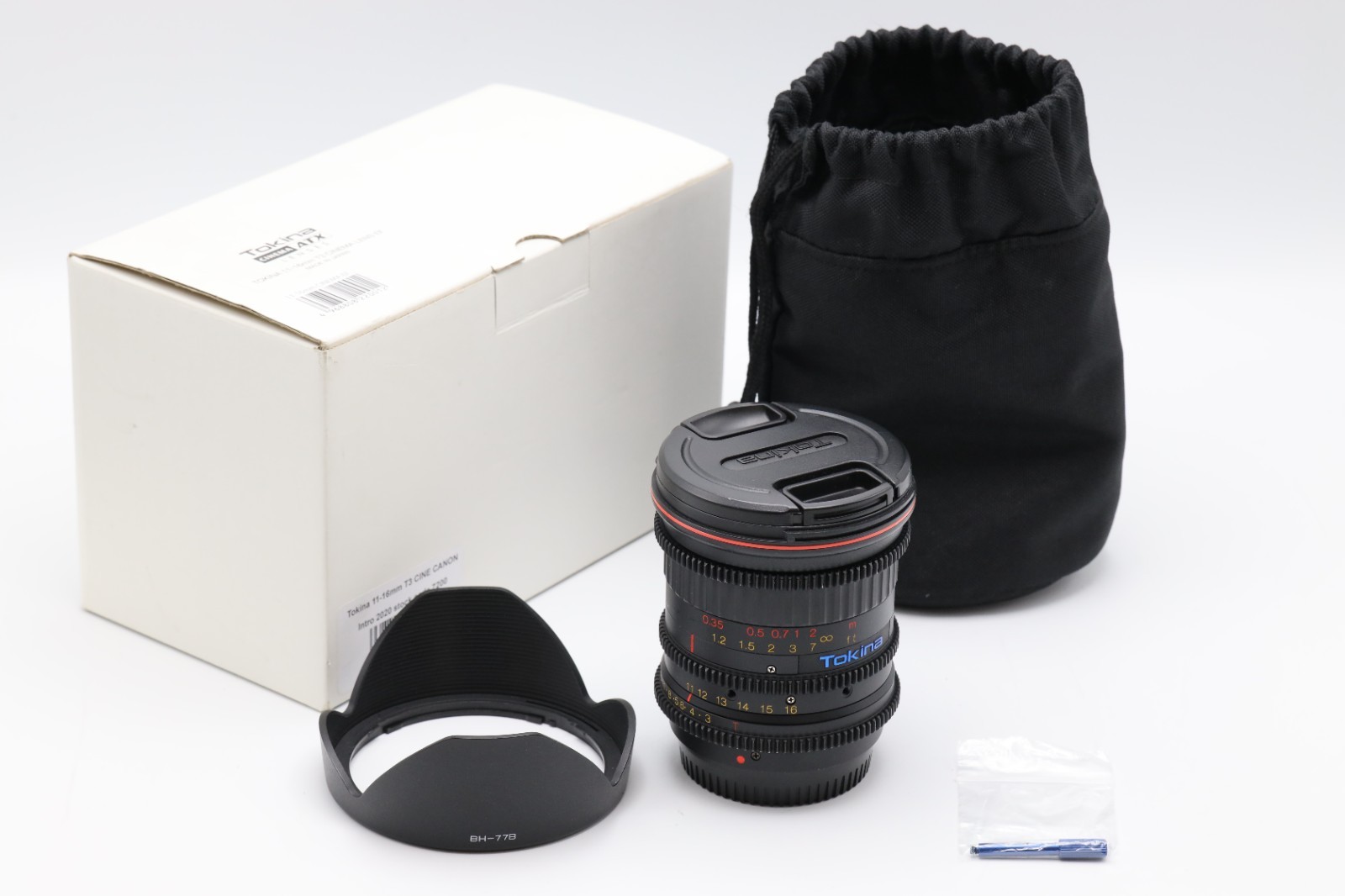 Tokina 11-16mm T3 Cinema Lens for Canon EF mount - Ex-hire - SEE DESCRIPTION