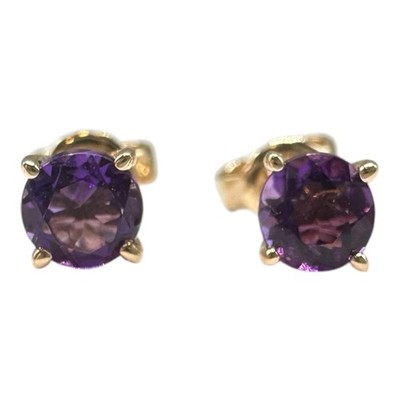 Amethyst Ohrstecker in 14kt Gelbgold - 0,50ctw, neu