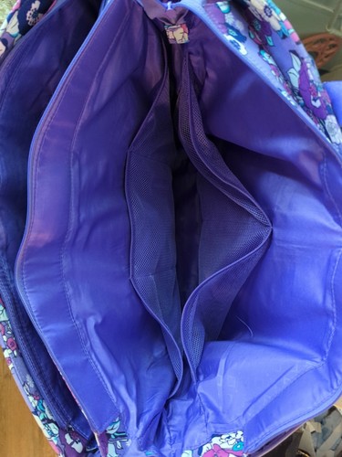 Vera Bradley Diaper Bag Womens Quilted Zippered Purple Multi Color Floral XL - Picture 5 of 12