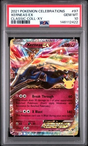 2021 POKEMON CELEBRATIONS CLASSIC COLLECTION #97 XERNEAS EX PSA 10