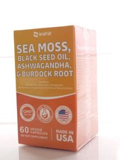 WIIFIIT Sea Moss, Black Seed Oil, Ashwaganda & Burdock Root 60CAPS MADE IN USA