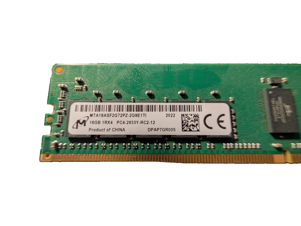 Micron 16GB DDR4-RAM PC4-2933Y ECC Server RAM MTA18ASF2G72PDZ-2G9E1T1 - Bild 2 von 2