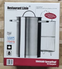Edelstahl-Spargeltopf alle Herdarten - Höhe 25 cm, Ø 16 cm