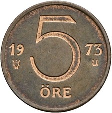 Schweden, 5 &Ouml;re, 1973