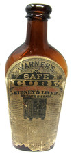 Labeled Warners Safe Cure Bottle, Rochester, N.Y.