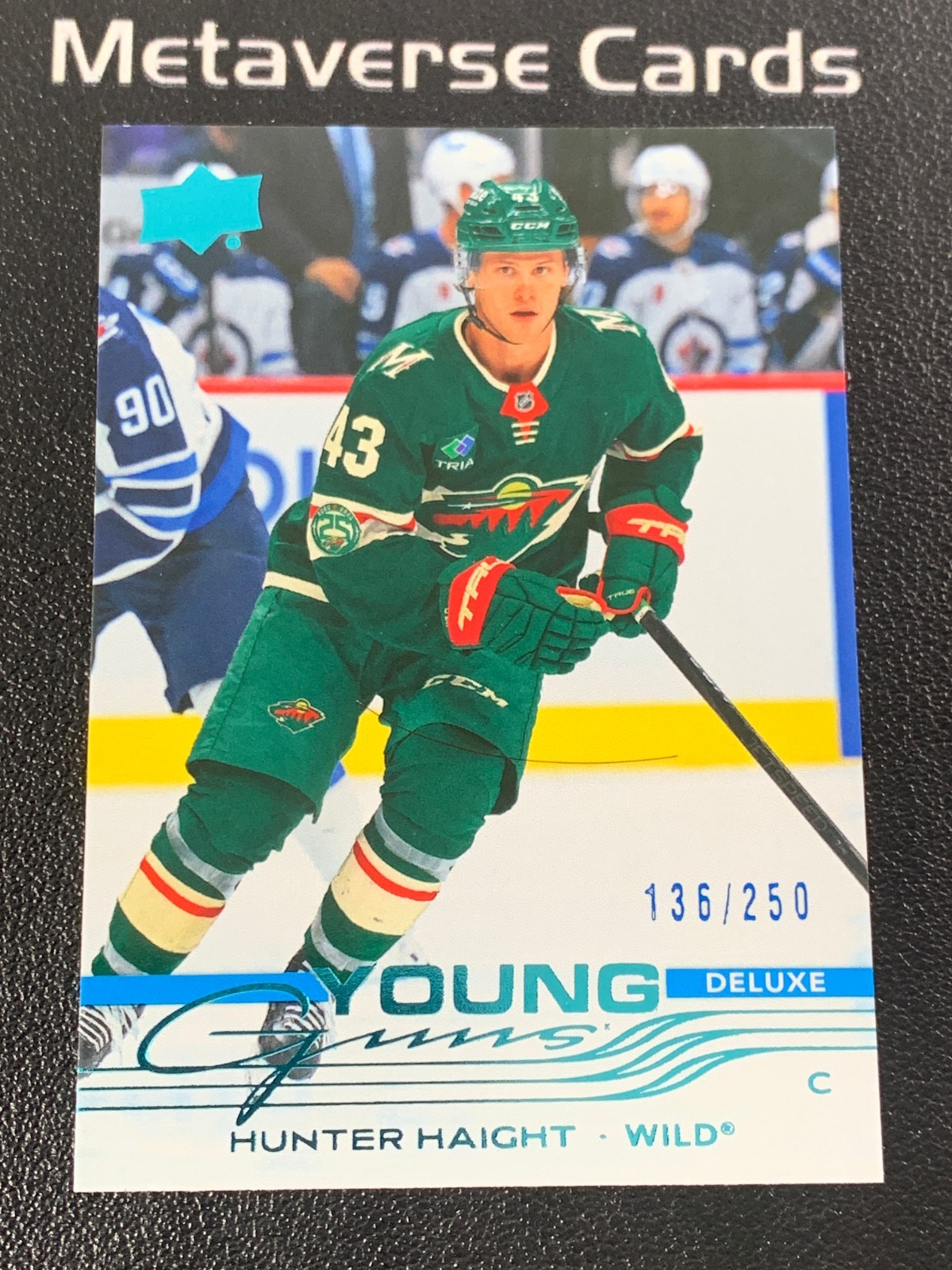 2025-26 Upper Deck Series 2 Hockey Young Guns Deluxe #475 Hunter Haight 136/250