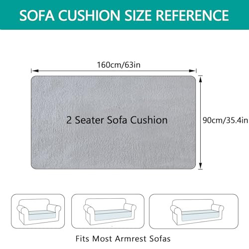 Super Cozy Plush Couch Cover,Thick Shaggy Fuzzy Sectional Couch Cover Non - Picture 3 of 7