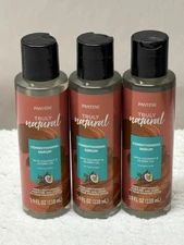 3x Pantene Truly Natural Conditioning Serum Coconut & Jojoba Oil 3.9 Fl Oz Each