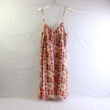 NWT Aerie Orange and Purple Knee-Length Slip Dress Women's Size XL