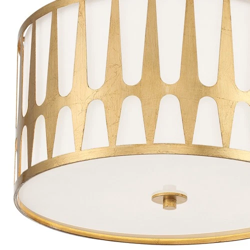 Royston 3-Light Ceiling Mount in Antique Gold - Picture 4 of 5