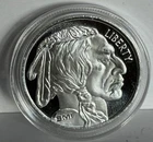 1 oz .999 Silver Round Sunshine Mint Buffalo with Mint Mark in capsule