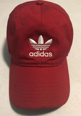 Adidas Vintage Logo Hat Cap Red (some Dirty Spots) Adidas c42 - Main Image