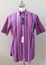 NWT TOMMY HILFIGER 80'S 2PLY FABRIC SHORT SLEEVE SHIRT M 156