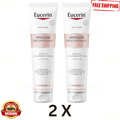 2 X Eucerin Spotless Brightening Gentle Cleansing Foam 150g Face Wash