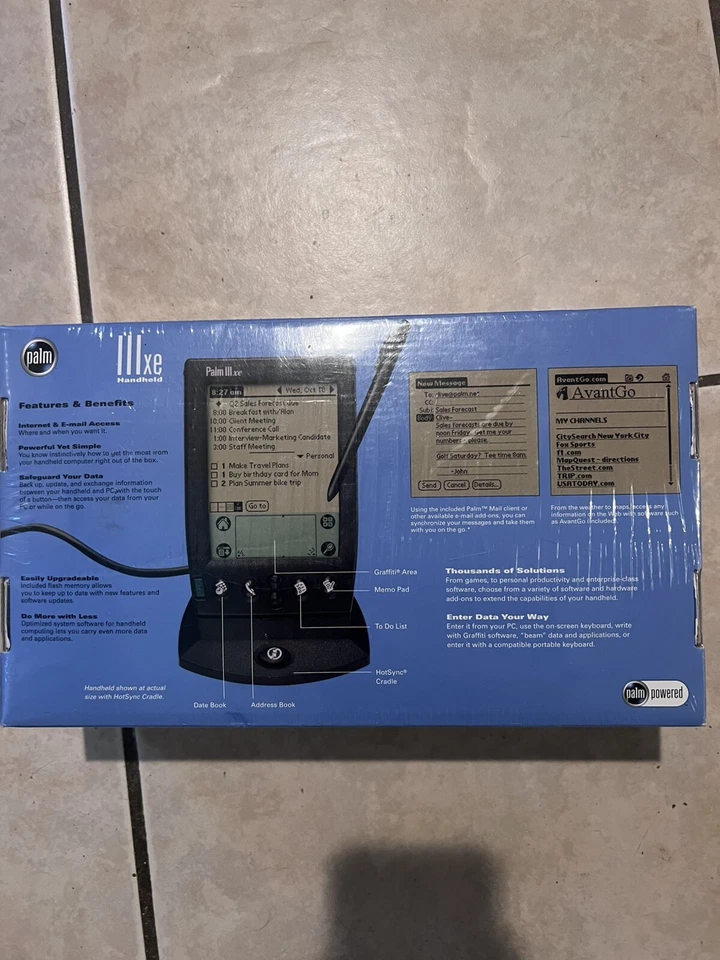 PALM IIIxe Personal Handheld Organizer New Sealed in Box Vintage Never Open - Image 3 of 3