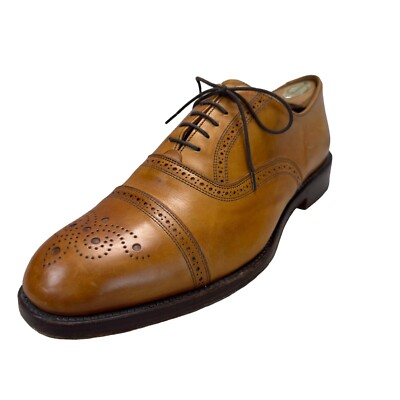 Joseph Cheaney Hogarth Oxford Brogues Tan Leather Handmade England Men s 11 Shoe