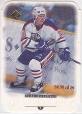 1994-95 UPPER DECK SP PREMIER DIE-CUT: TODD MARCHANT #4 OILERS/DUCKS 1000+ GAMES