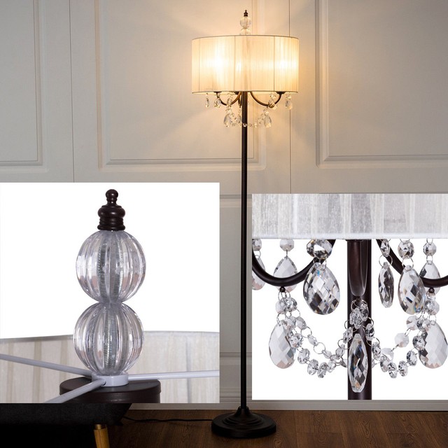 Stylecraft Piper Floor Lamp W 3 Edison Bulbs For