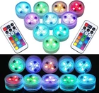 6× Mini Waterproof LED Lights w/ Remote Control Tea Lights Candle Xmas Decor USA