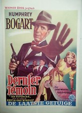 THE ENFORCER - DERNIER TEMOIN - HUMPHREY BOGART - ORIGINAL BELGIAN MOVIE POSTER