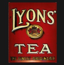 Lyons Tea ad metal Sign, Lyons Tea Plaque, Lyons Tea Sign