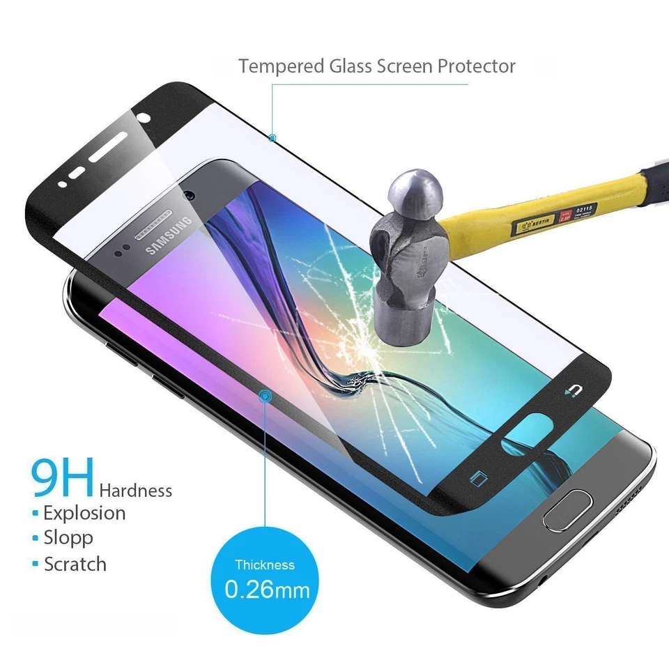 3D 曲面高清钢化玻璃屏幕保护膜三星 Galaxy S6 Edge+,S7,S7 Edge — 第 2/4 张图片