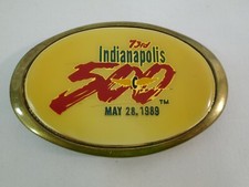 1989 Indianapolis 500 Collector Brass Belt Buckle Limited Edition 234 of 500