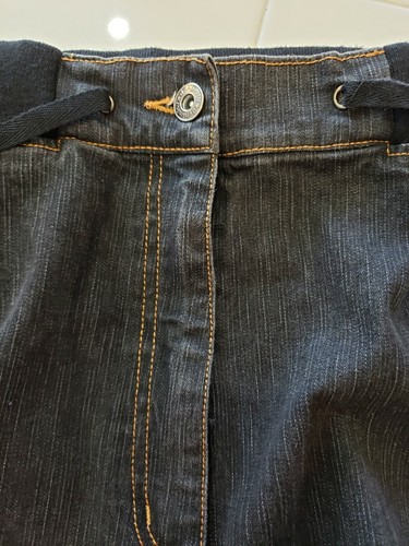 VINTAGE NWT DENIM 24/7 BLACK STRETCH 90'S Y2K 14 TALL HIGH RISE JEANS MOM 34 - Picture 5 of 11