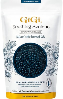 GiGi Hard Wax Beads For Sensitive Skin - Soothing Azulene (14 oz)