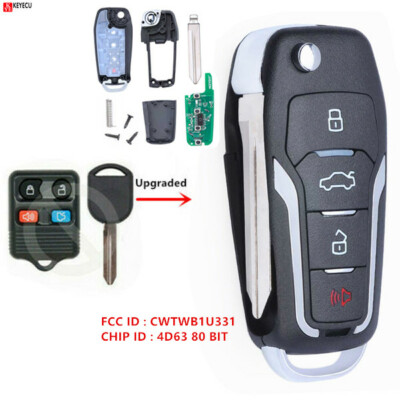 Ford Key Fob Replacement - Keyless Entry Remote With 80 Bit Key For Mustang & Other Models