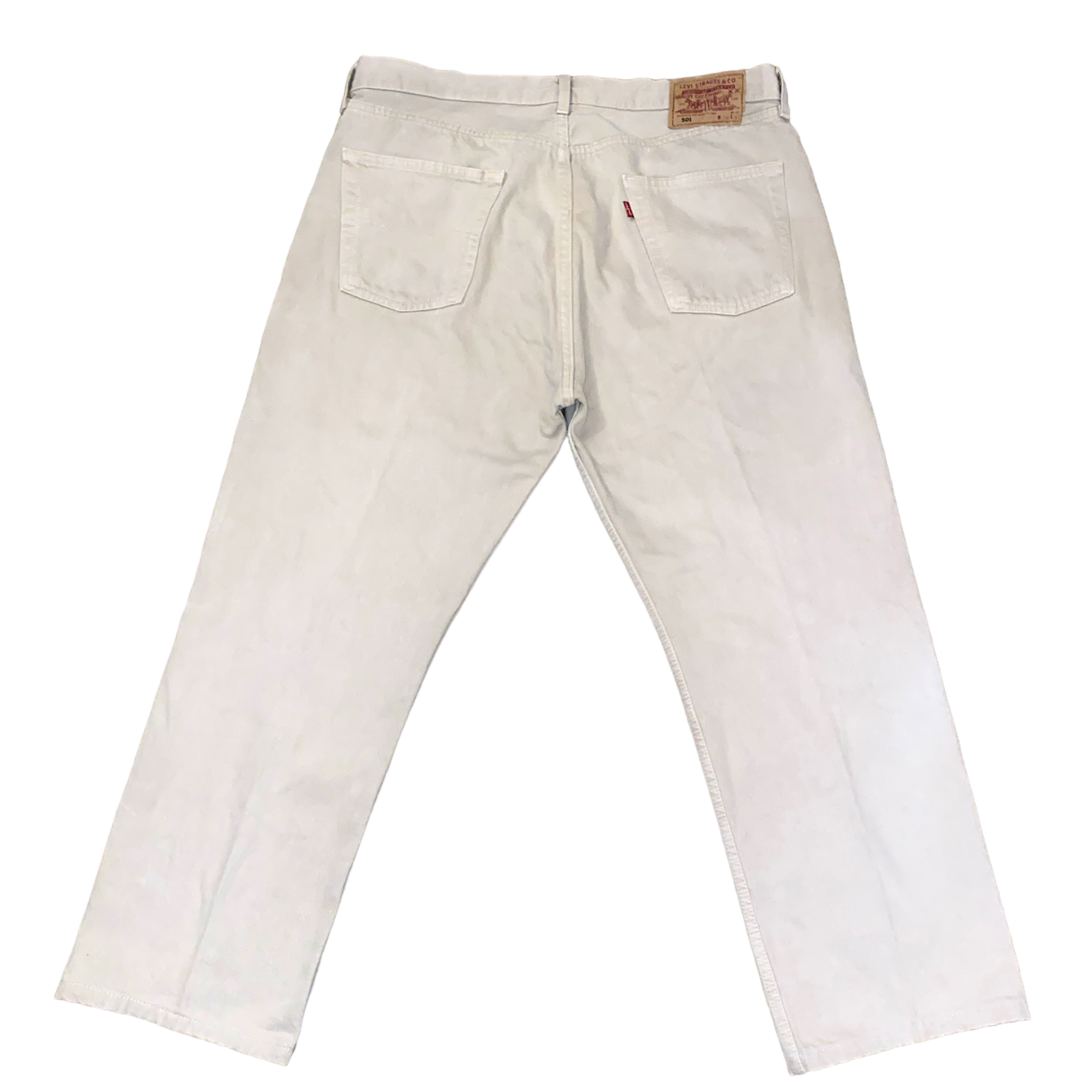 LEVI'S® 501 VINTAGE REGULAR BEIGE DENIM JEANS MEN’S W38 L28 GREAT