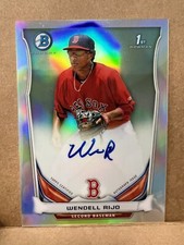 2014 Bowman Prospect Chrome Refractor /500 Wendell Rijo #BCAP-WR Auto Red Sox