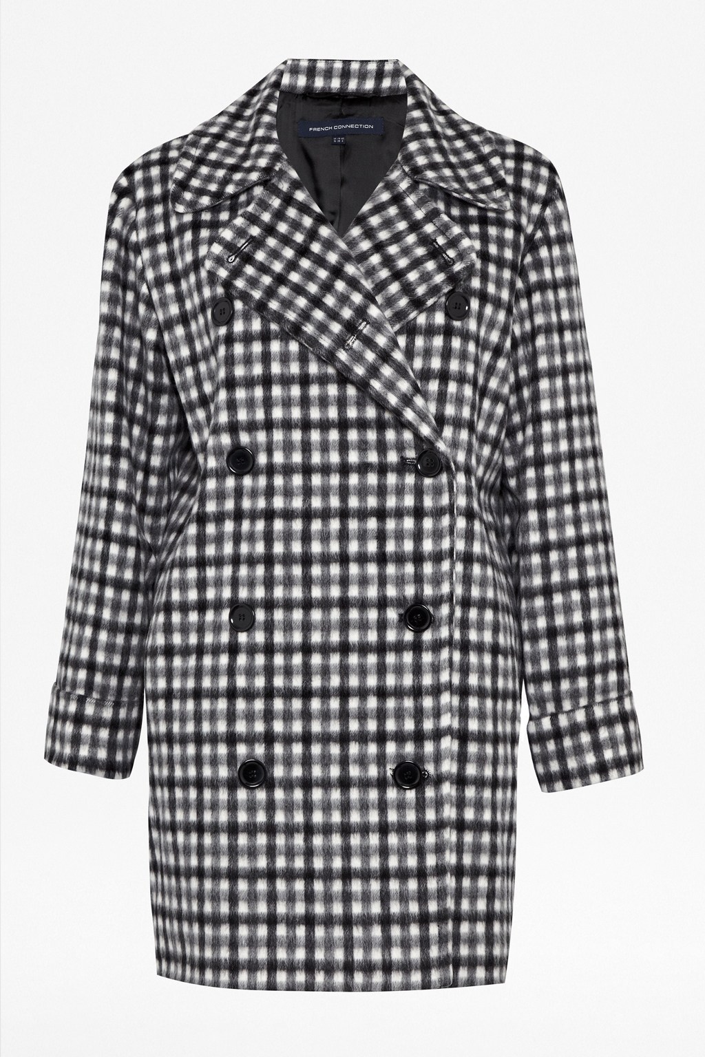 Image 1 - FRENCH CONNECTION DOUBLE BREASTED WOOL COAT SIZE UK10 EUR38 US6 RRP £220
