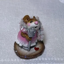 Wee Forest Folk MMO-1a Singer, Pink Dress Performing with Microphone