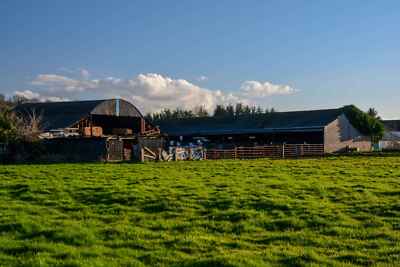 Foto 6x4 Compton Greenfield: Grasfeld mit Blick auf Brook Farm. c2022